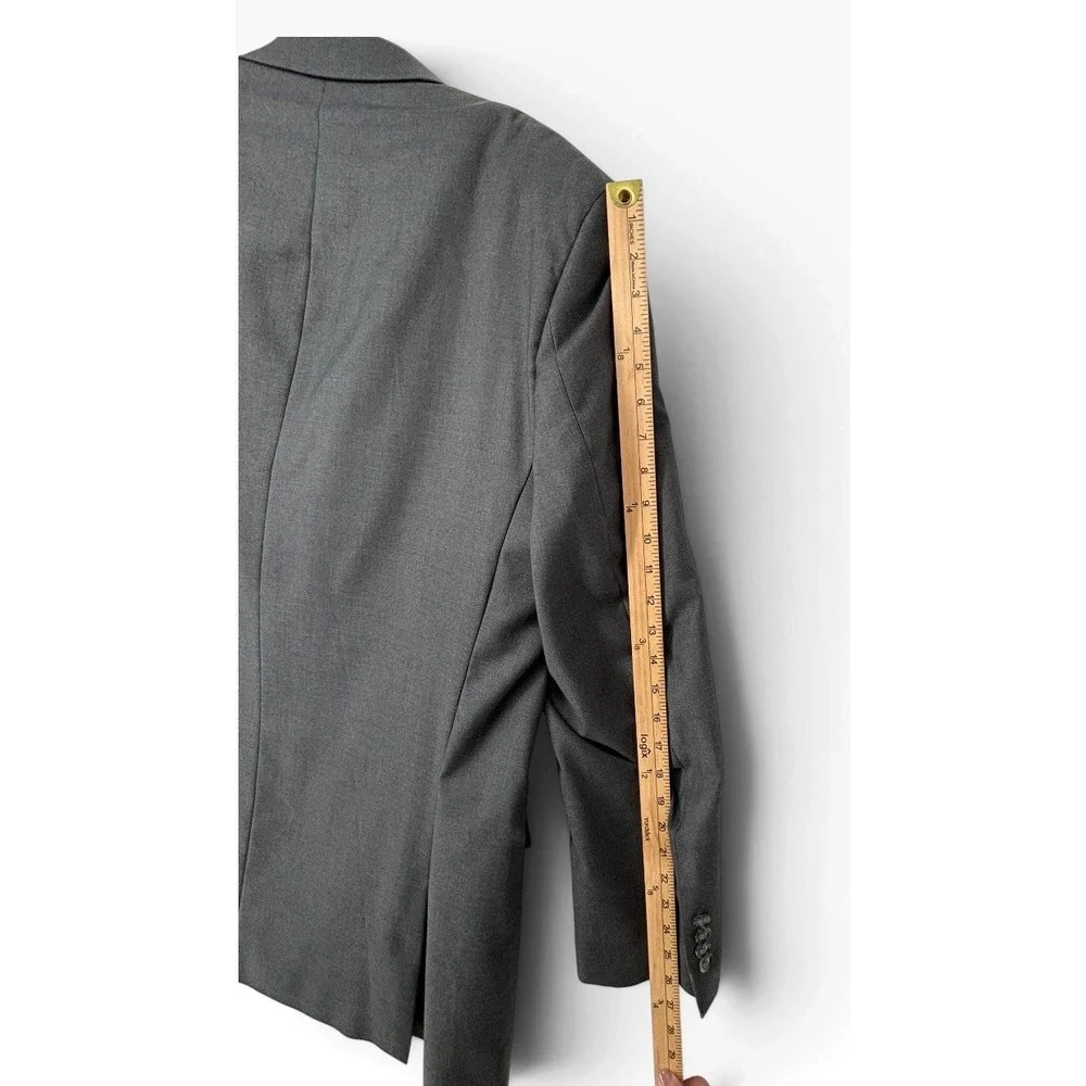 Angelo Rossi Suit Set Mens 44R 38W Charcoal Grey 2-Piece Micro-Tech